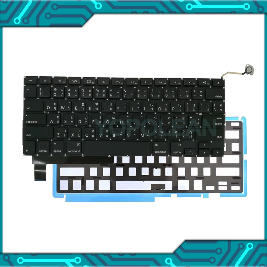 

Новая тайская раскладка для Macbook Pro Unibody 15 дюймов A1286 клавиатура с подсветкой 2009-2012