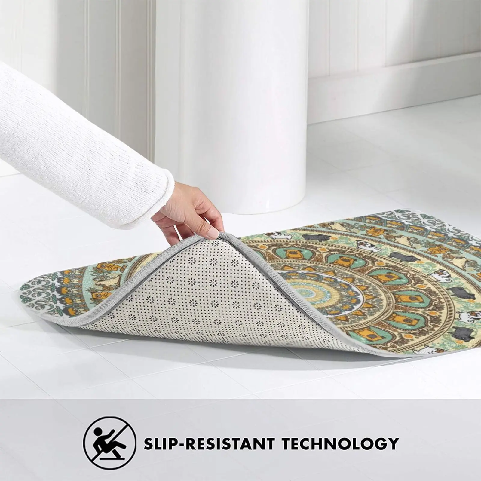 Товары для дома 3D коврик мопса йоги ног мандалы намаст спортзала