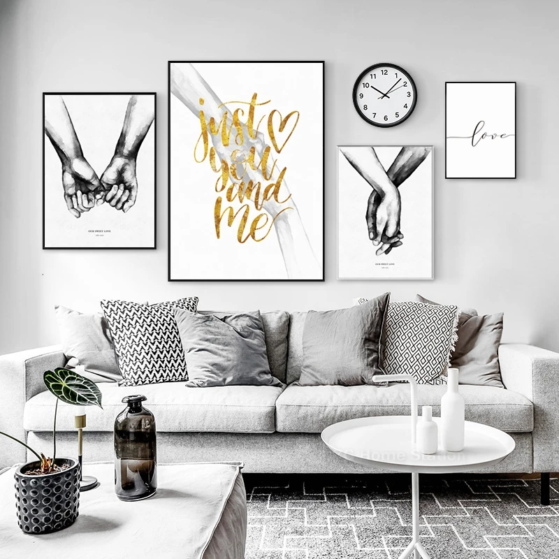 Постер на холсте с надписью Handmade Sweet романтическая картина Love настенные картины