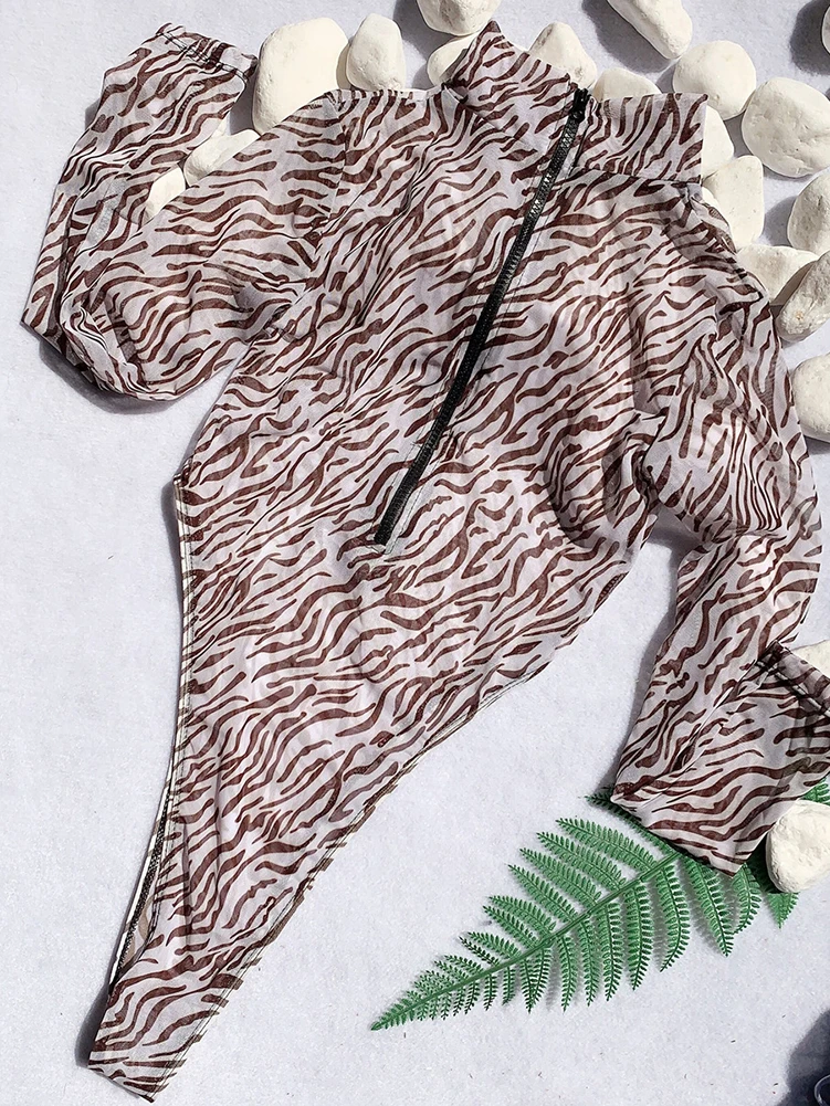 

3 Pieces Bikinis Women Leopard Swimsuit Bikini 2021 Sexy Net Yarn Shawl Swimwear Low Waist Bathing Suit Bikinis Suit Swim