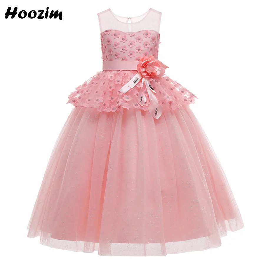 

Princess White Appliue Ruffle Tulle Elegant Pageant And Soiree Dress Girls 4 To 12 Years Formal Prom And Wedding Party Dresses