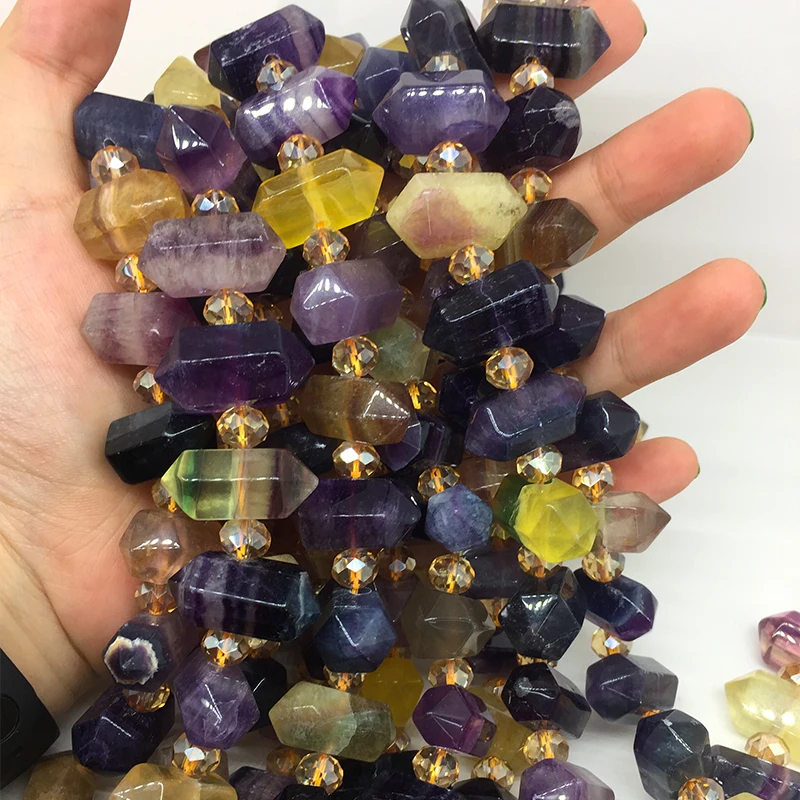 8-12x20-25 мм натуральный минеральный красочный флюорит полудрагоценный камень