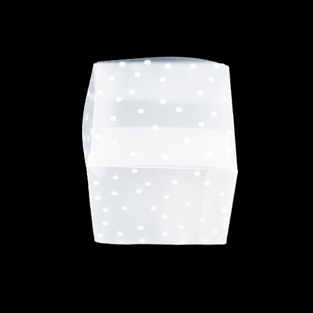 50 шт. пластиковая квадратная коробка для конфет в горошек шоколадная Подарочная