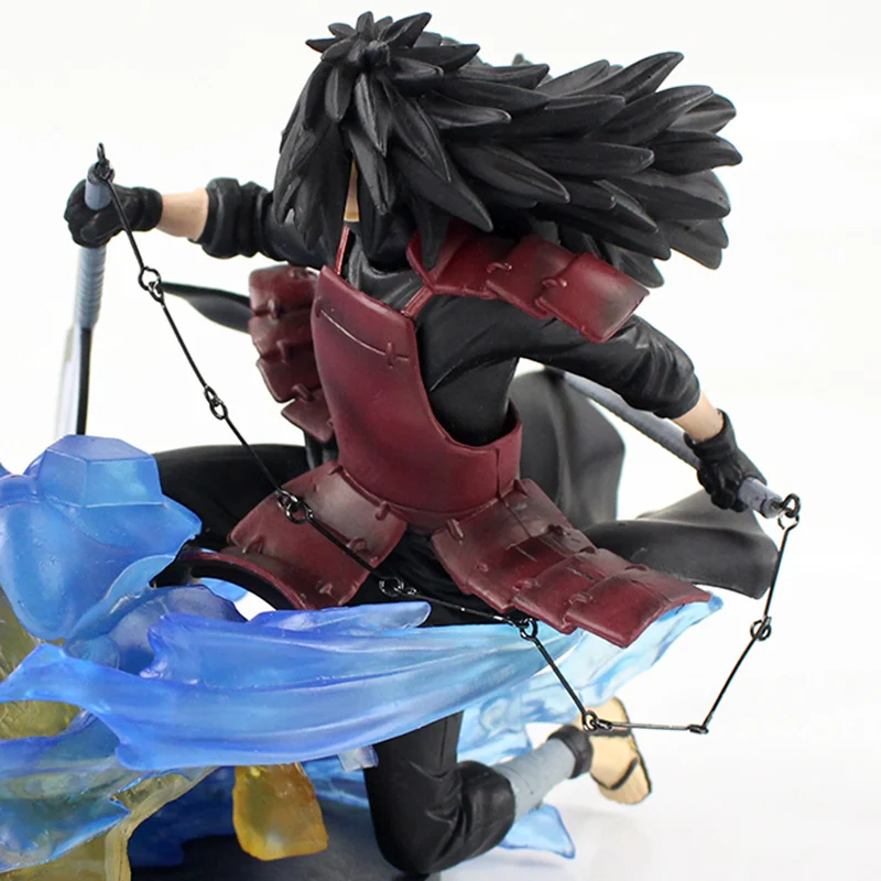 

19cm Naruto Shippuden Anime Uchiha Madara with Weapoon Battle Action Figure Cartoon Decoration Model Toy Kids Gift Brinquedos