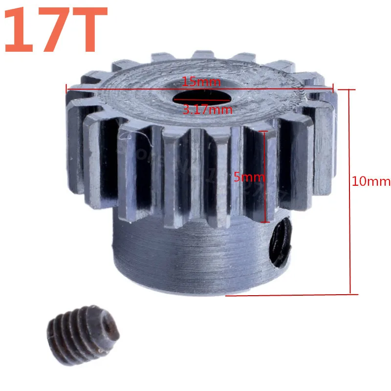 Металлический мотор на радиоуправлении шестерня 17T 0088 3 17 мм для WLtoys 12428-A-B 12423 1/12