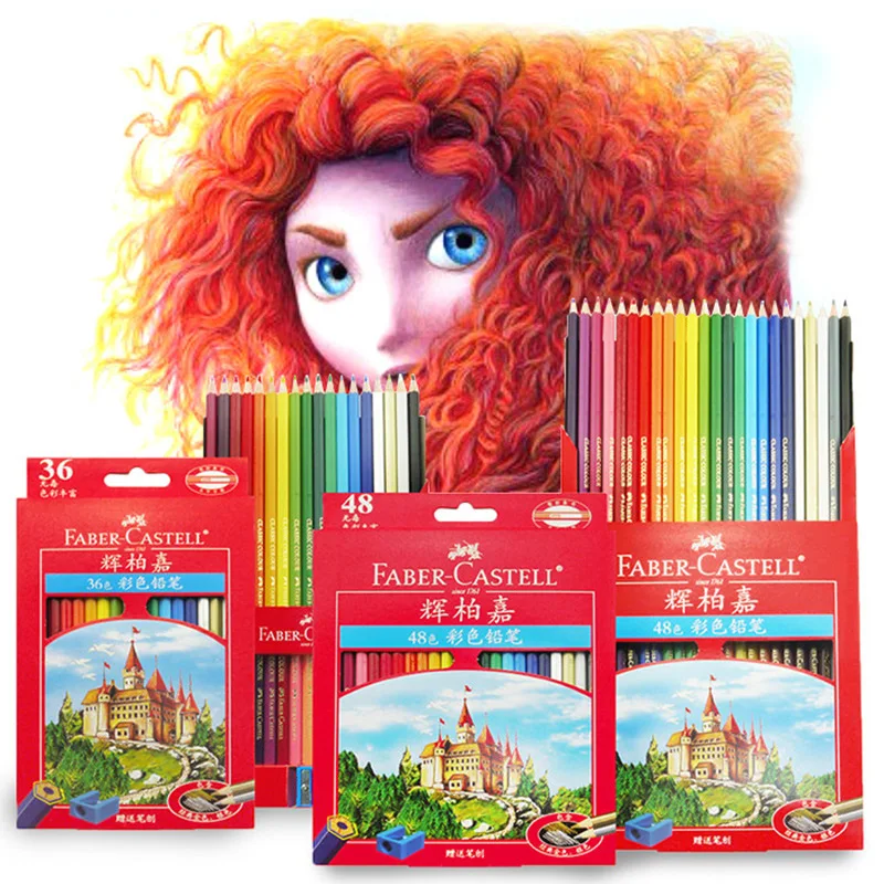 Faber Castell 36/48/72 Набор цветных карандашей профессиональная живопись искусственный