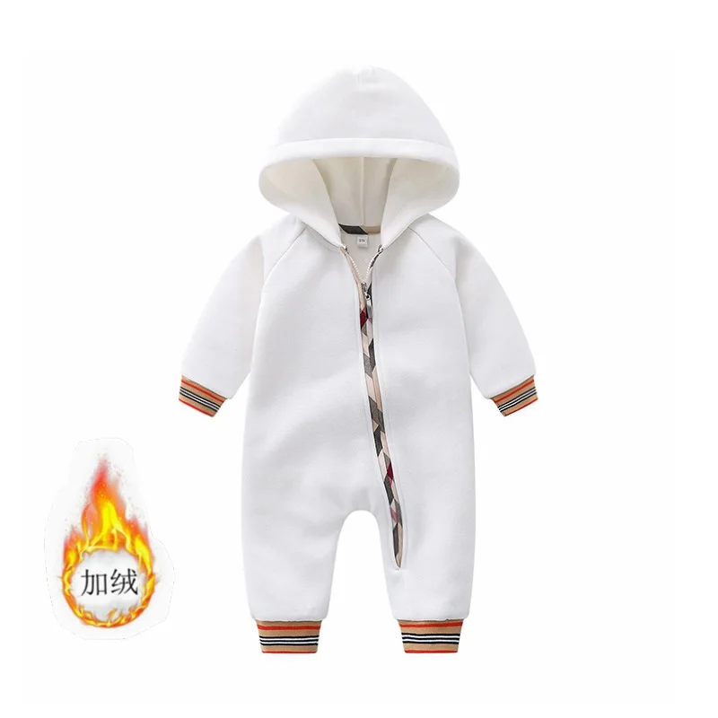 

Baby winter warm onesie, autumn and winter male and female baby newborn with velvet ha, baby winter clothes, baby boy