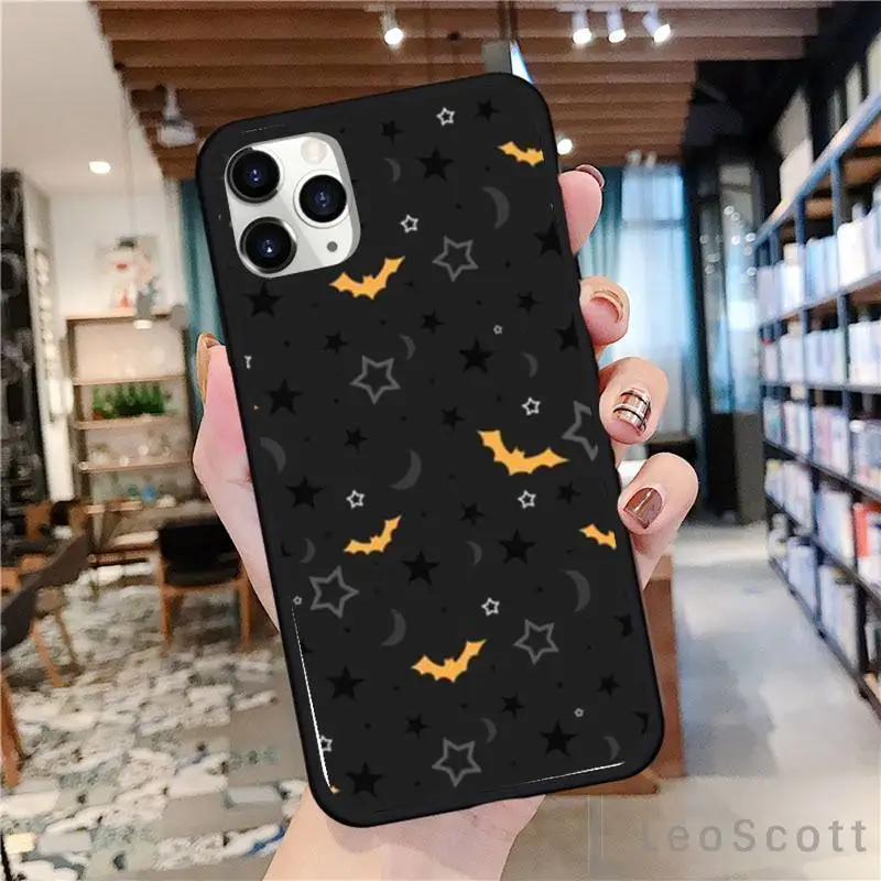 

Bat Skeleton Halloween pattern horror Phone Case For iphone 8 11 12 Redmi note 8 9 s huawei p 30 pro lite plus cover shell funda
