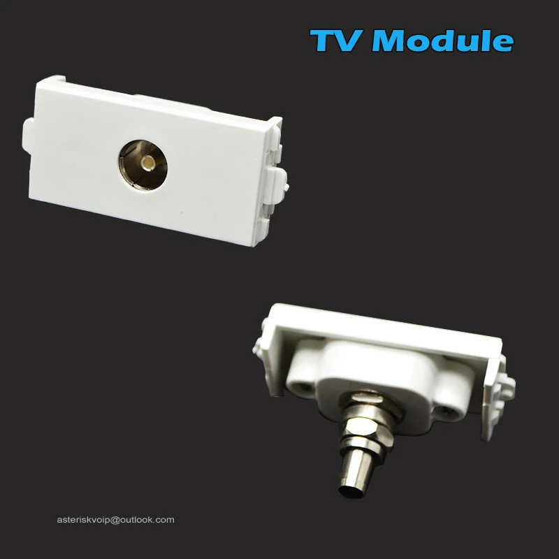 Настенная панель с портами USB + TV Белая настенная для кабельной системы