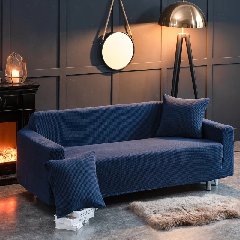 Твердые Цвет из Полар флиса Чехол Диван Крышка эластичный чехол на весь диван
