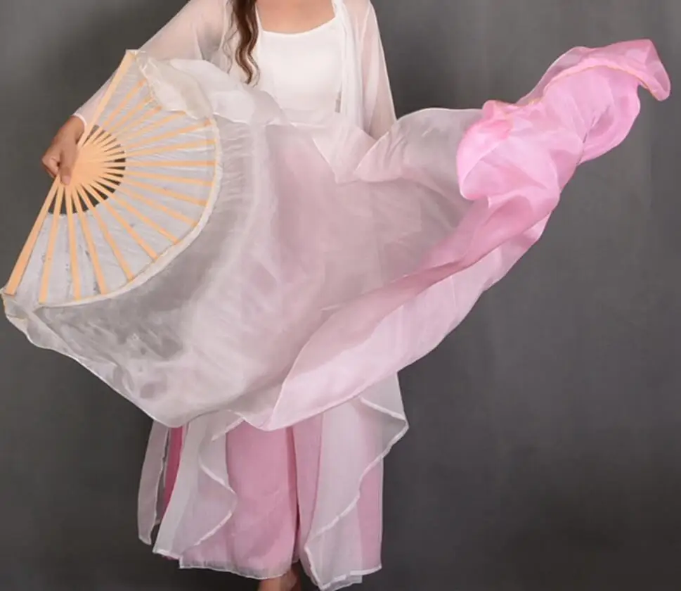 New 4 Colors Gradient Belly Dance Silk Veil Kids Women Silk Dance Scarves Shawls Wraps 120cm 180cm Wholesale