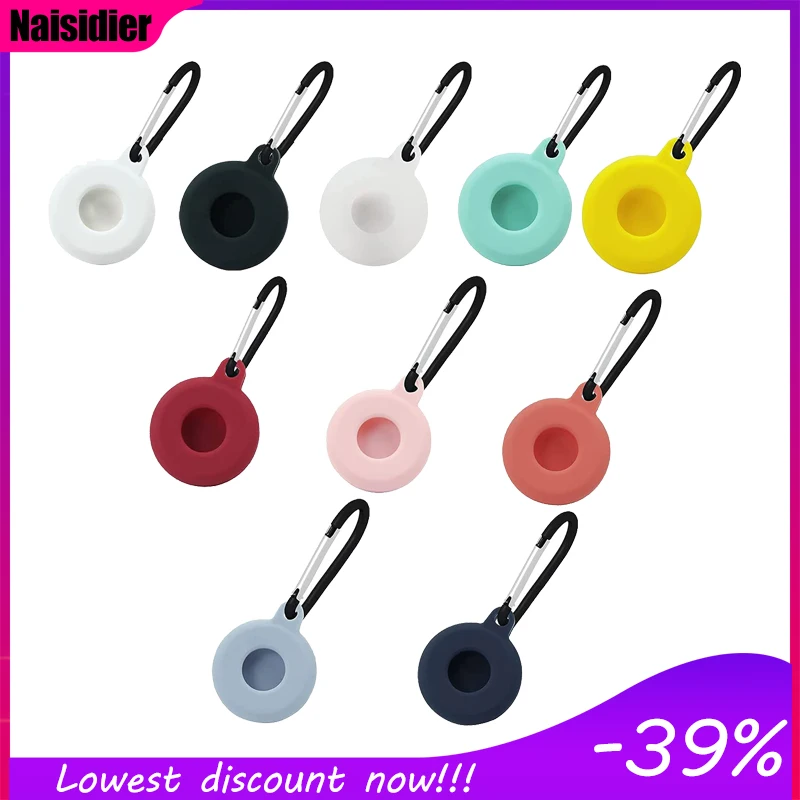 

Portable Waterproof Protector AirTag Silicone Case for Airtags Keychain Hook Silicone Accessories Protective Skin for Airtags
