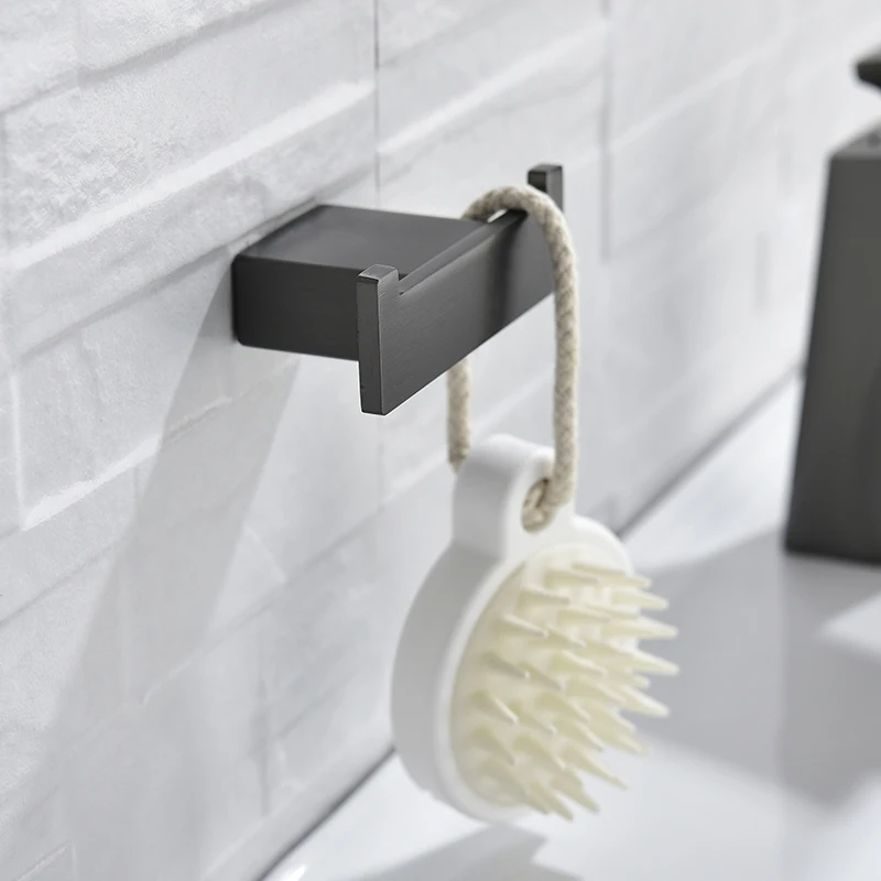 gray double towel bars bathroom accessories towel hanger towel rack hook paper holder toilet brush soap holder high quality free global shipping