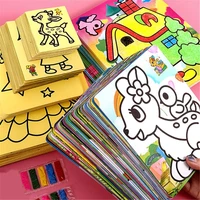 new colorful creative diy sand painting kids montessori toys children gifts artwork crafts doodle colour sand art pictures drawi
