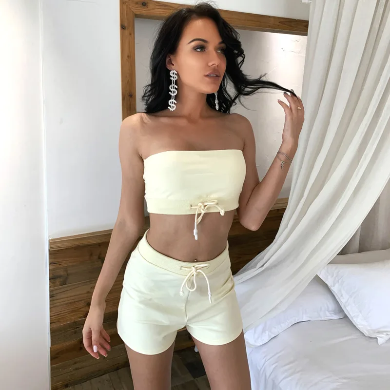 Fuedage комплект из двух предметов летний женский короткий топ с открытыми плечами