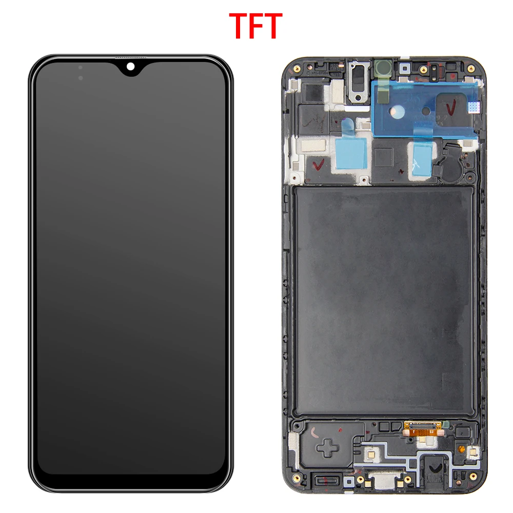 6 4 &quotTFT для Samsung Galaxy A20 A205U SM A205G A205F ЖК дисплей сенсорный экран с рамкой дигитайзер