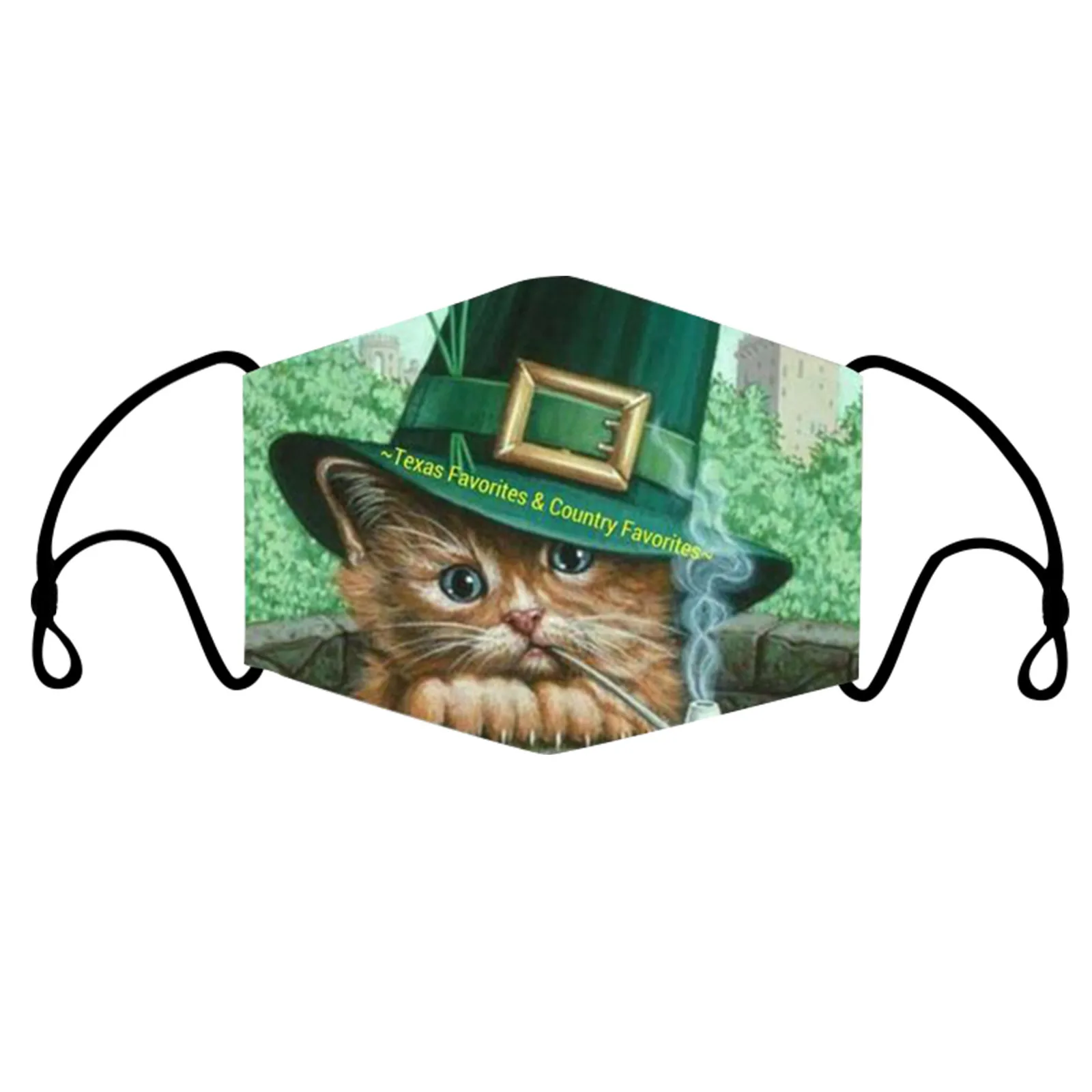 

St. Patrick theme Fashion Adult Washable Floral Printing Breathable Masks fashion mouth covering mask for mouth Headband