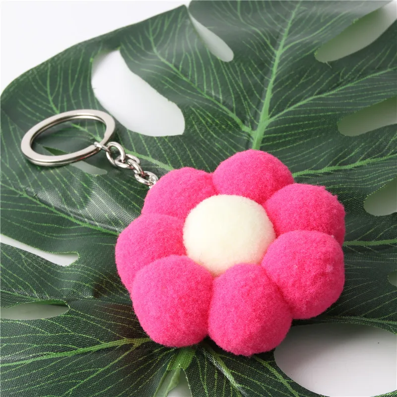 1 шт. богемный винтажный цветной цветок Джокер брелок для ключей помпон женская