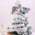 Подвеска в виде букв, рождественские украшения для елки, украшение в виде капли, украшение для дома, новогодний подарок 2022, подвесные аксессуары с узором, товары