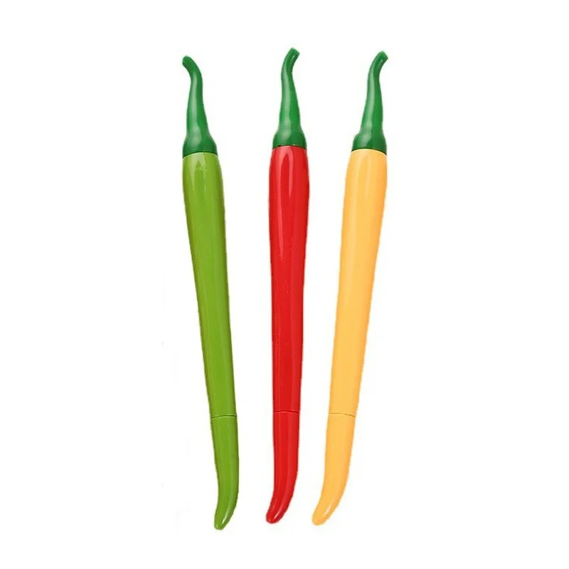 

50PCS Lovely Simulation Chili Gel Pen Creative Office Stationery Needle Water-based Signature Pen Student Cartoon Pen