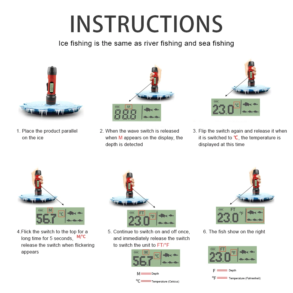 

Portable Wireless Fish Finder 0.8-90M Water Depth Echo Sounder Fishing Sonar Sensor Transducer with Longer Range Aerial