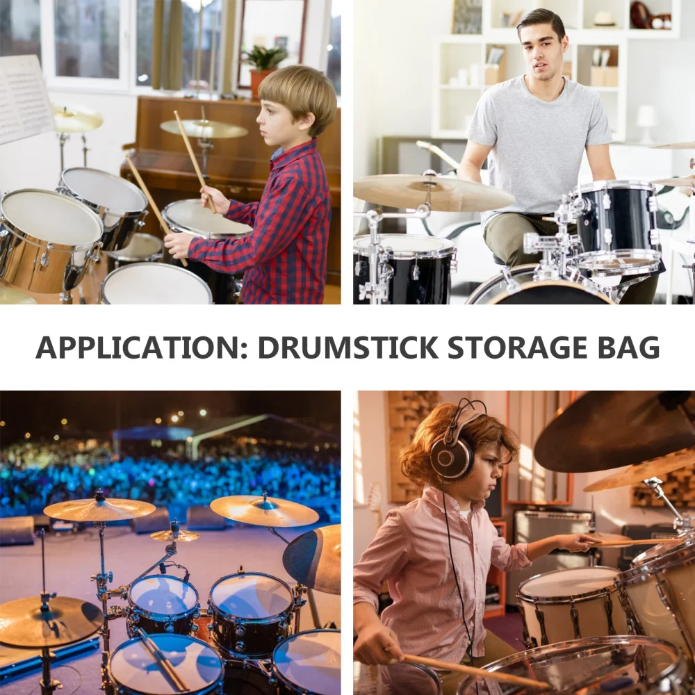

1 Set Cylindrical Drumstick Bag Useful Drumstick Storage Pouch Drum Stick Holder