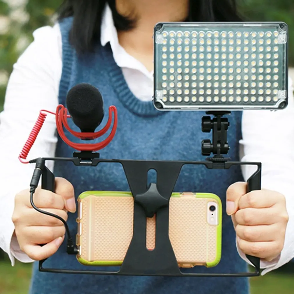 

Smartphone Video Rig Mounts Filmmaking Case Handheld Phone Video Stabilizer Grip Tripod Mount Stand Hand Grip Bracket Stabilizer