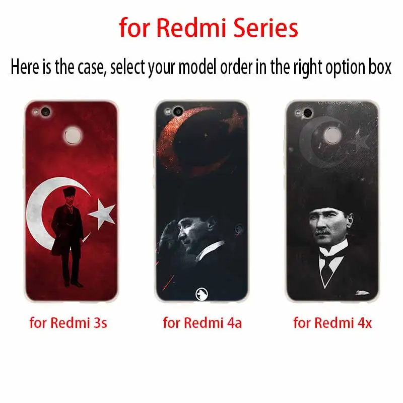 Мягкий чехол с индейкой Mustafa Kemal Ataturk для Xiaomi Redmi Note 10 9 8 7 6 5 Pro Max 10S 9S 9T 8T 4G | Мобильные