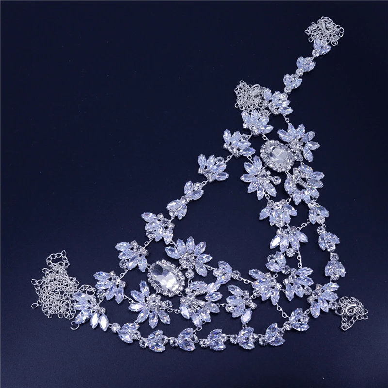 

Fashion Halloween Half Face Mask Rhinestone Jewelry for Women Bling Silver Color Leaf Facemask Crystal Dance Jewelry