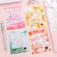 flamingo maple leaf planner sticky notes tearable notepad memo pad scrapbook office school supplies stationery notebooks sticker
