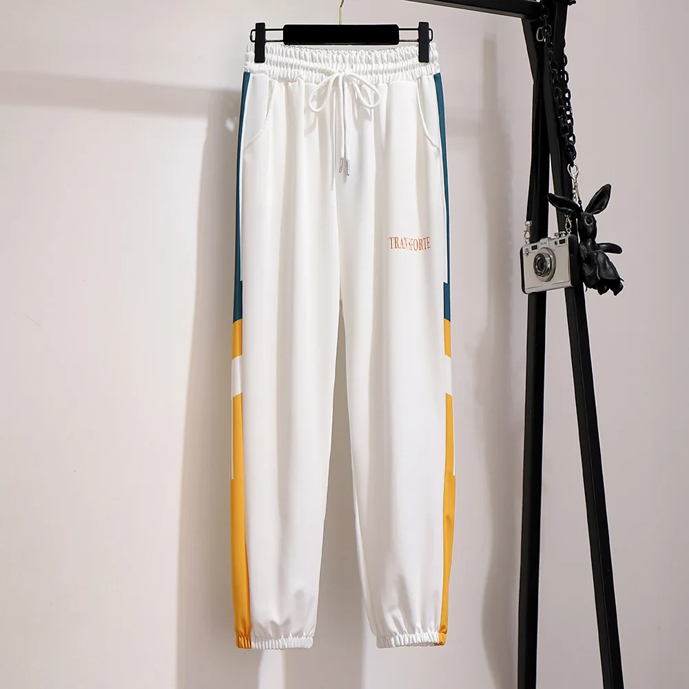 

Fashionable Casual Trousers Women Korean Loose And Thin Sports Pants 2021 Spring New Large Women's Pants Plus Size Clothes