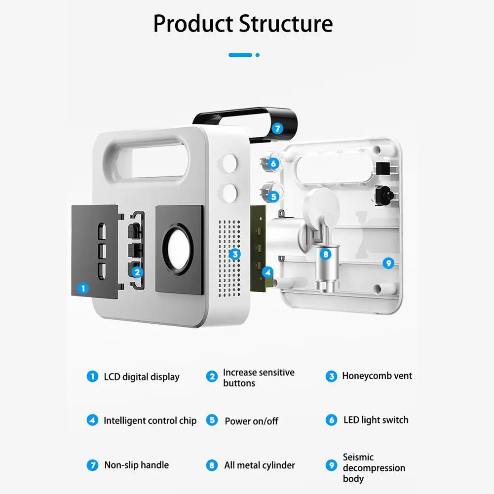 Автомобильный воздушный мини-компрессор для шин надувной насос 12 В маленький и