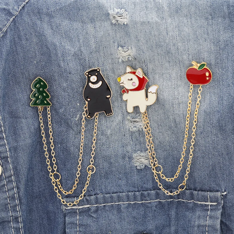 Женский персональный креативный мультяшный милый медведь пилот бабушка значок с