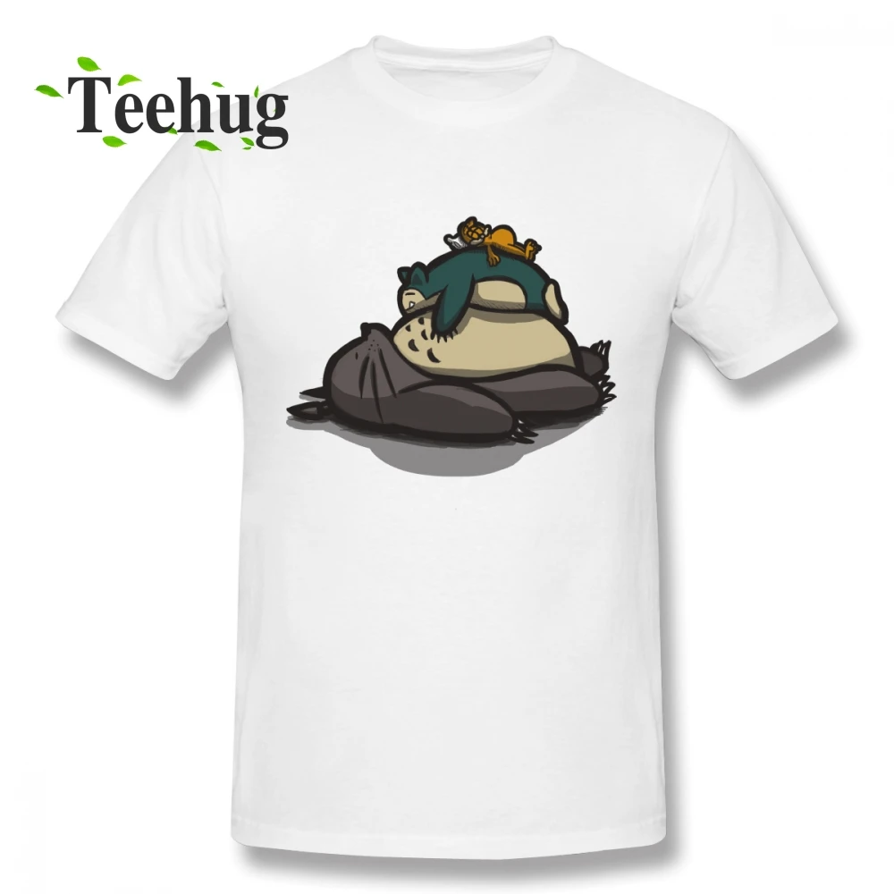 

Tonari no Totoro T Shirt Miyazaki Hayao Man's Custom Lazy Day T-shirt Men Funny Custom For Man O-neck T-Shirt