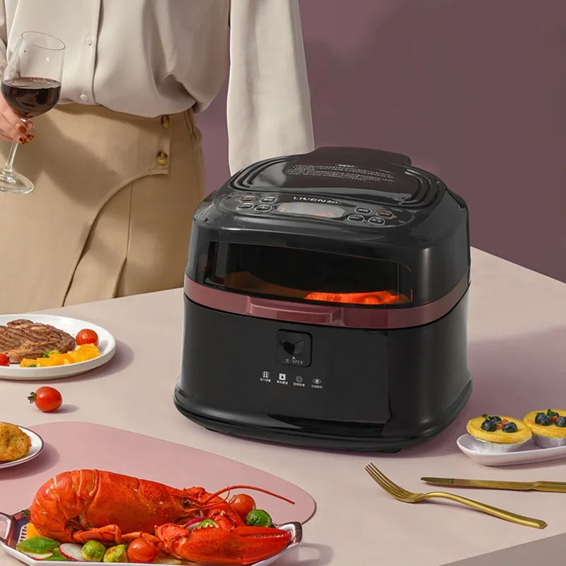 

8L Multifunctional Air Fryer Household Smart Hot Air Fryer Without Oil Automatic Oil-free Fries Deep Fryer With Accessories