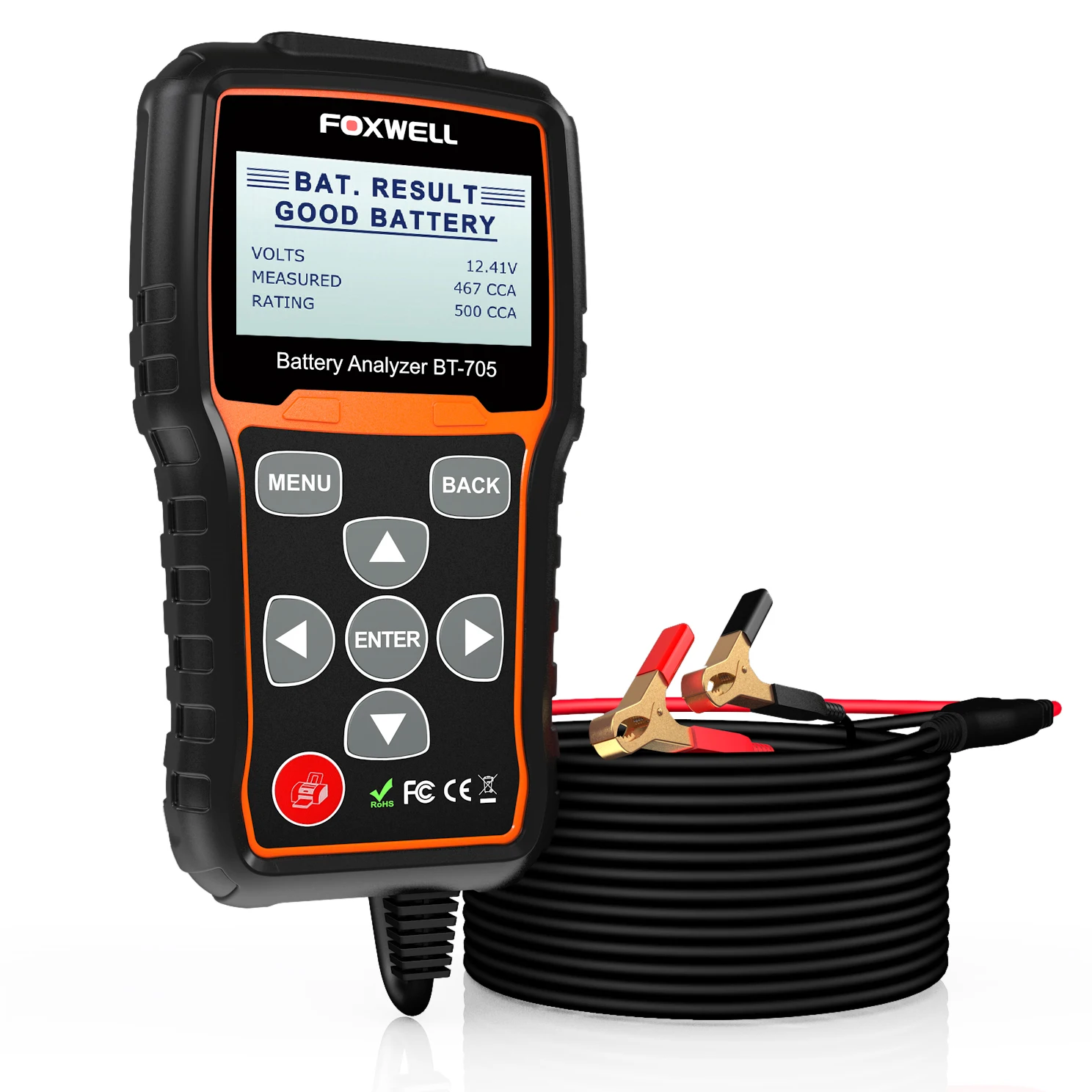 FOXWELL BT705 автомобиля Батарея Тесты er 100 2000CCA 12V 24V Автомобильное б/у сгибать стоп