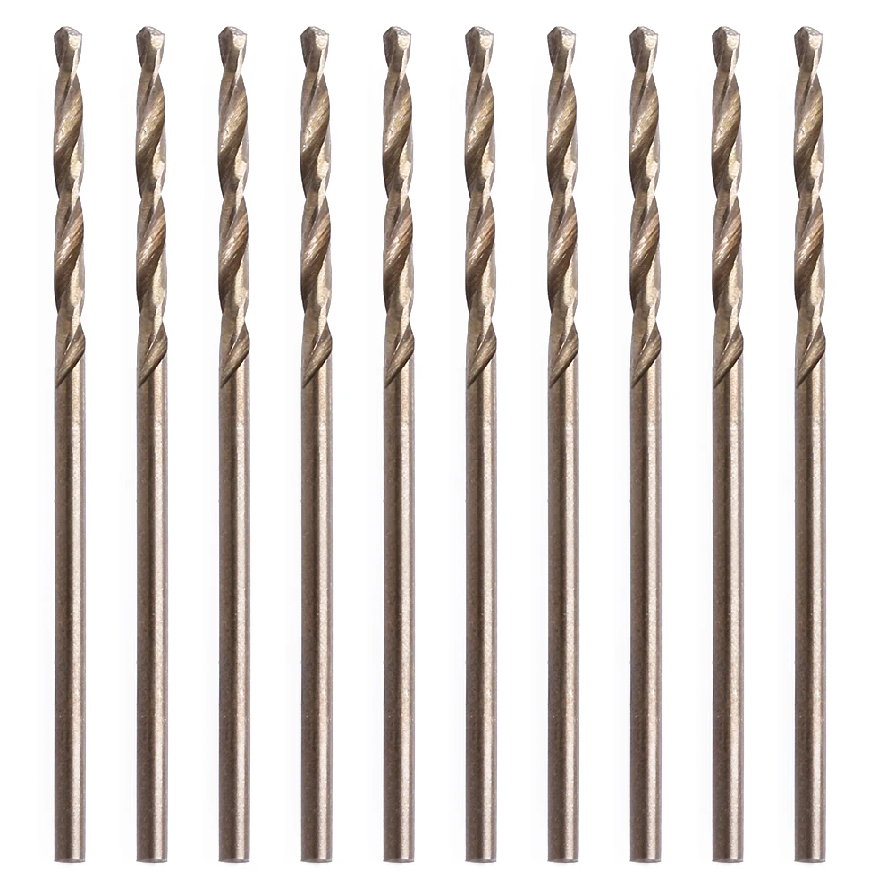 

10Pcs 1.5mm M35 Round Shank HSS-Co Cobalt Twist Drill Spiral Drill Bit