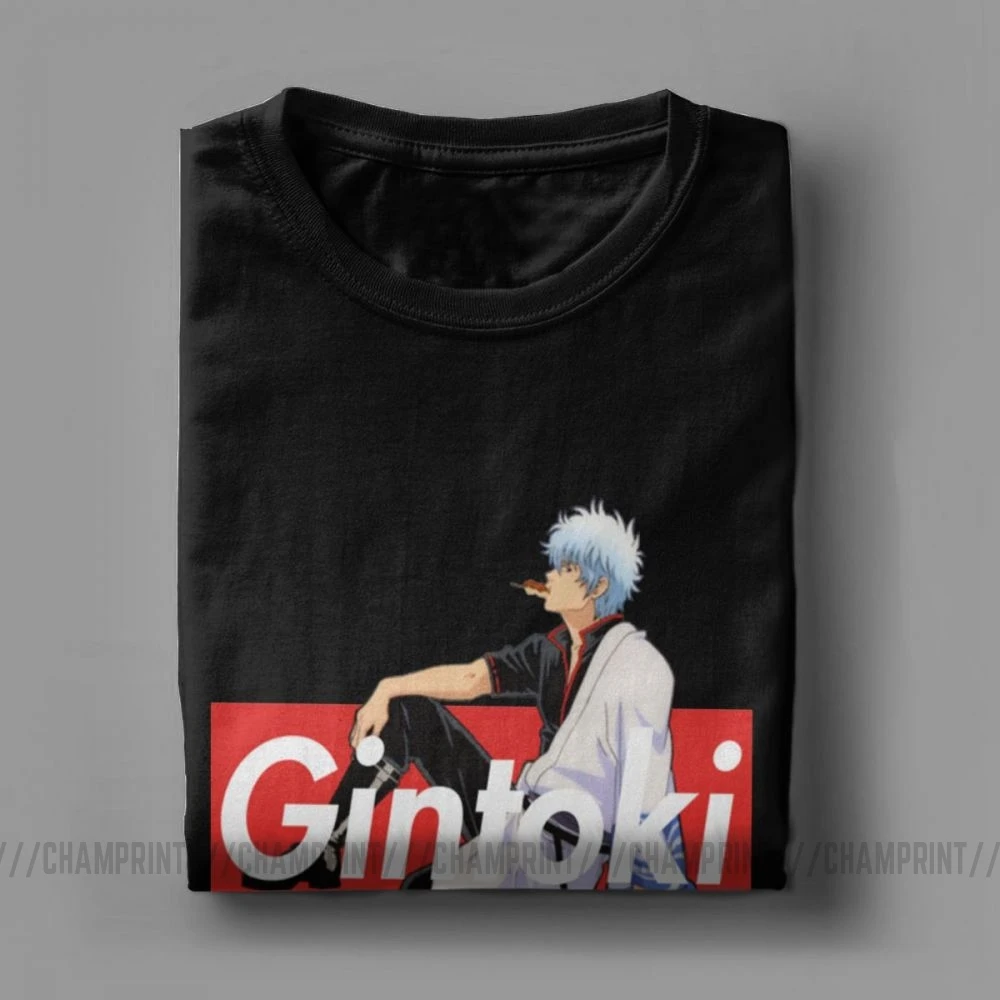 Мужская футболка Gintama Gintoki Sakata Новинка хлопковая футболки с коротким рукавом