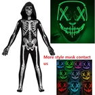 Страшный костюм зомби, Детский Костюм Скелета, черепа, косплей, Пурим, костюм на Хэллоуин для детей, взрослых, мужчин, женщин, мужчин, мальчиков и девочек, новинка