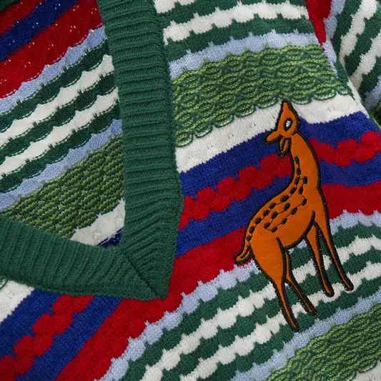 ICHOIX свитер с вышивкой + черные штаны комплект из 2 предметов Женский одежды милый