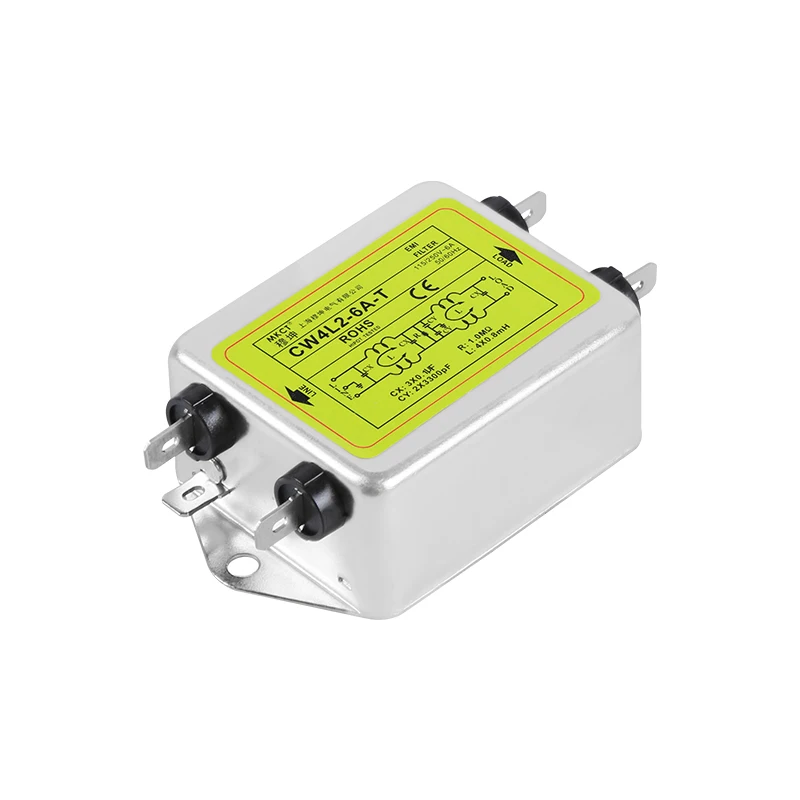 Однофазный фильтр EMI для очистки от помех 220 В перем. Тока с соединительным