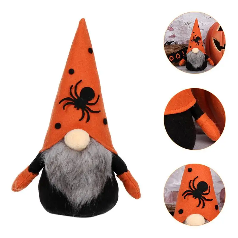 

1PC Durable Adorable Cartoon Halloween Gnome Doll Decorative Doll Faceless Gnome Doll