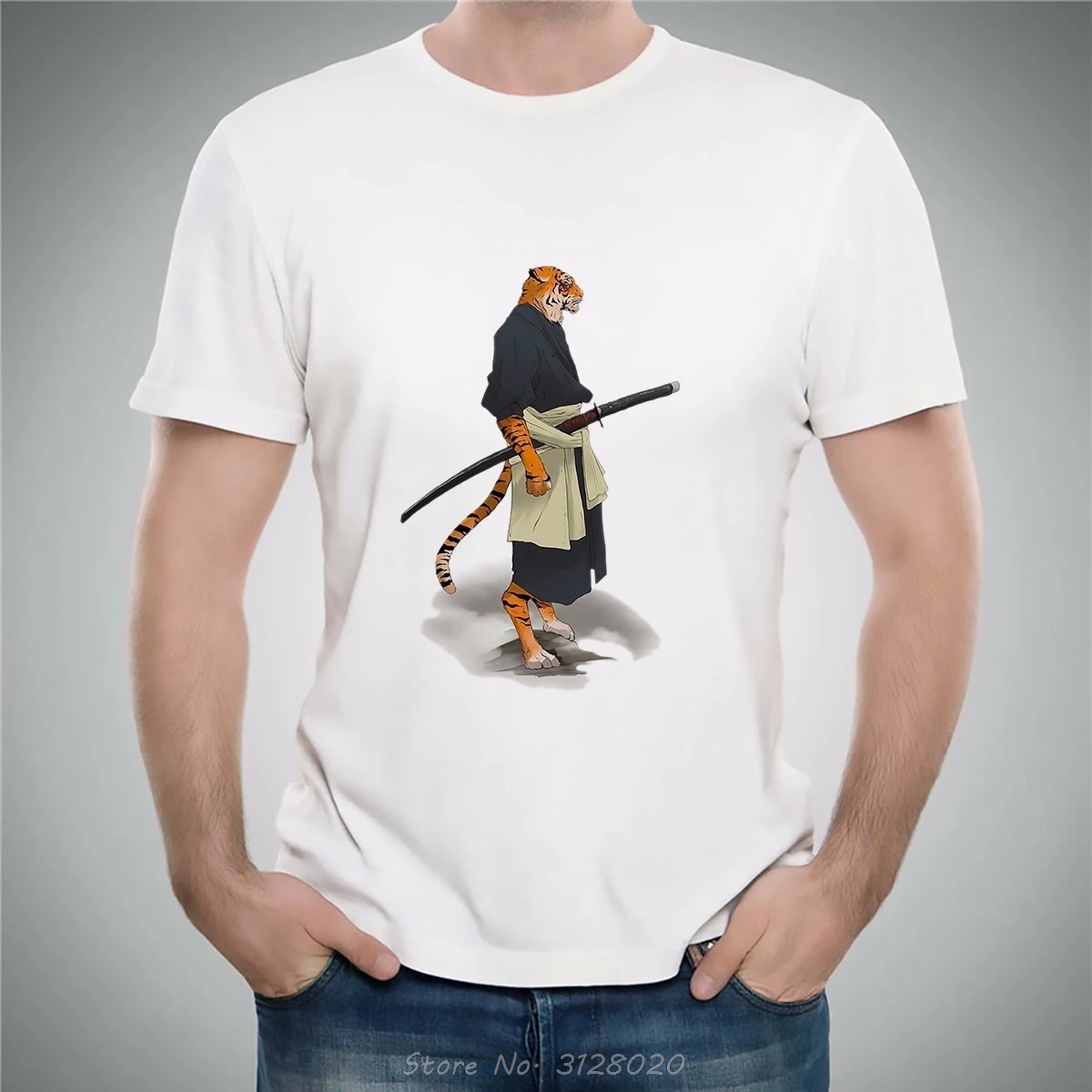 Футболка мужская с изображением животных тенниска рисунком ниндзя мастера