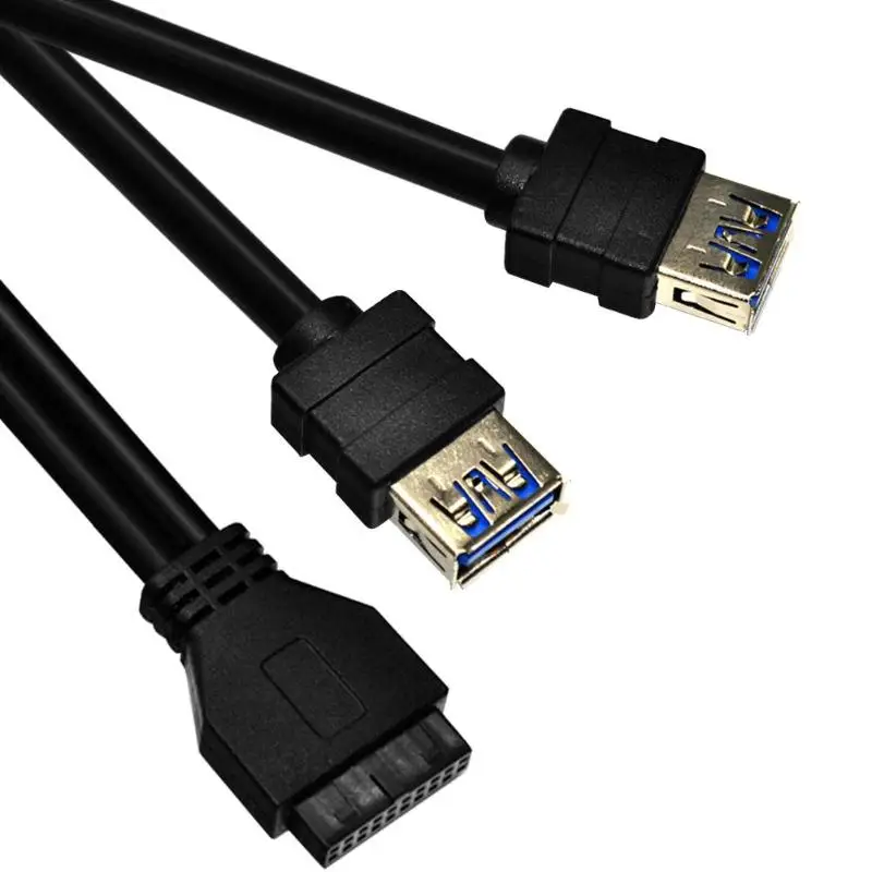 USB 3 0 кабель с передней панелью высокоскоростной 20 контактный на два порта USB3.0