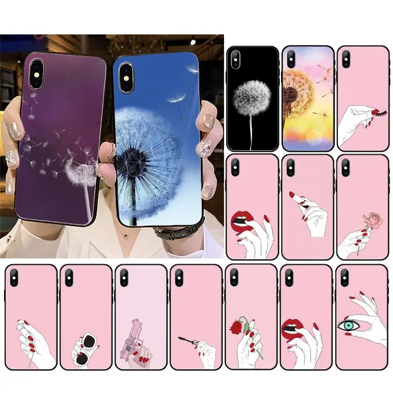 

artistic creative finger lipstick Phone Cases for iphone 11 12 Huawei p smart mate 20 30 40 lite pro max plus soft silicone