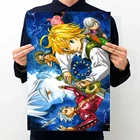 Безрамный плакат в виде смертных грехов из Японии, цифровой современный настенный плакат сделай сам для фотографий