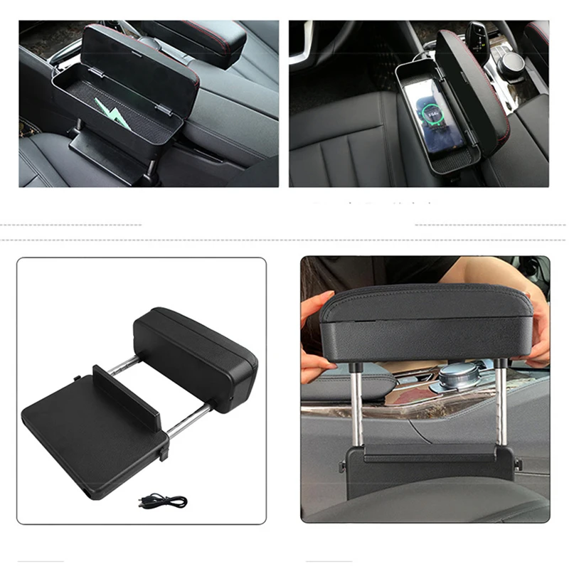 Дешево Универсальный автомобильный подлокотник, регулируемая локоть, центральная консоль, органайзер для зазора в сиденье автомобиля, беспроводн...