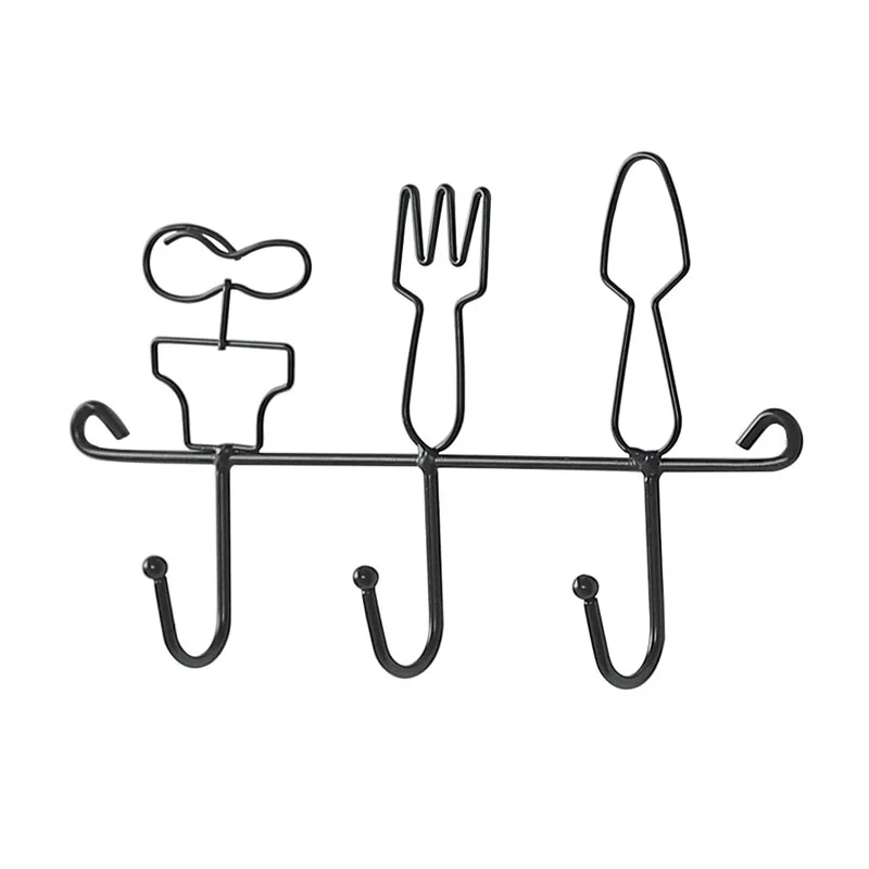 

Simple Iron Key Storage Rack Creative Door Wall Coat Hook Decorations purse hook wall hanger ganchos de ropa ahorro de espacio