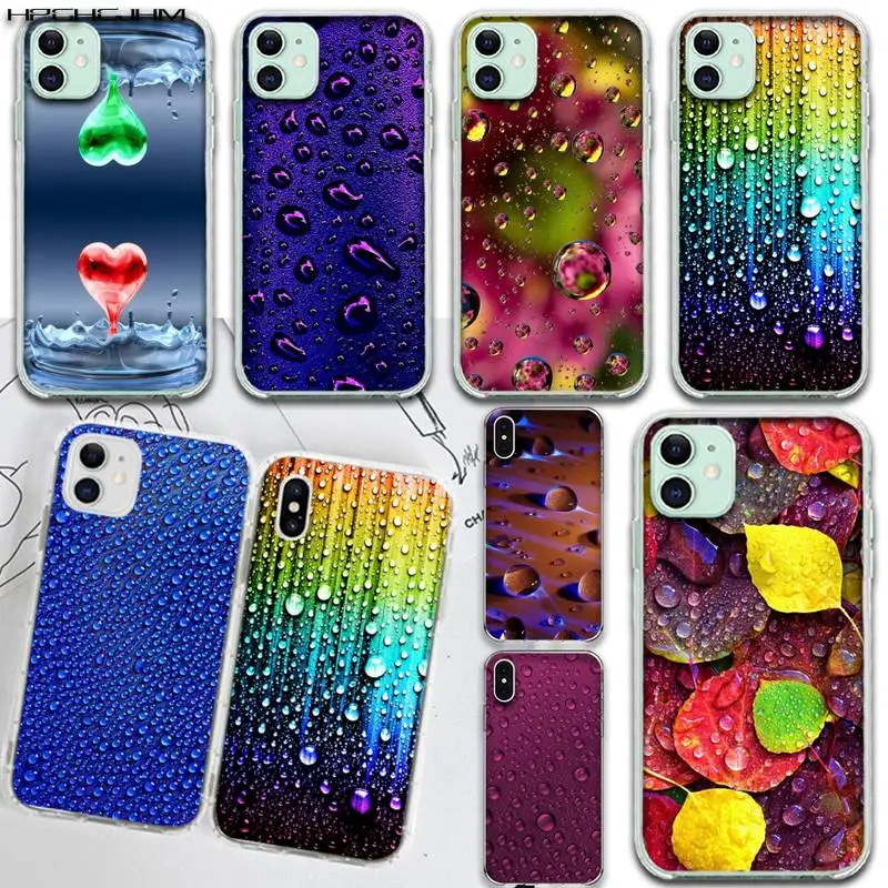 

HPCHCJHM Beautiful still water droplet art cover Cover Phone Case for iPhone 11 pro XS MAX 8 7 6 6S Plus X 5S SE 2020 XR cover