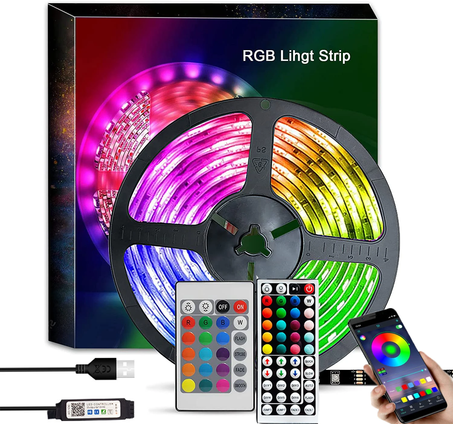 

Светодиодные ленты с Bluetooth, USB, RGB, SMD 5050, 5 в пост. Тока